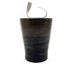 Mid-century style dark green ceramic vase, Gabriele Bucci Italy ca. 2000s