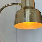 Applique vintage orientable, laiton perforé, Carl Thore Suede 1960