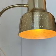 Vintage adjustable wall lamp, perforated brass, Carl Thore Suede 1960