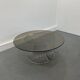 Table basse en verre fumé, années 1980