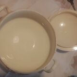 Superb and rare soup tureen, flowers model, clairefontaine faience