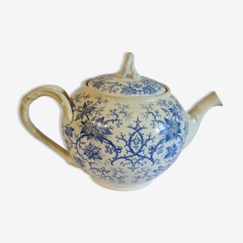 Porcelain De Sarreguemines, Large Porcelain Teapot