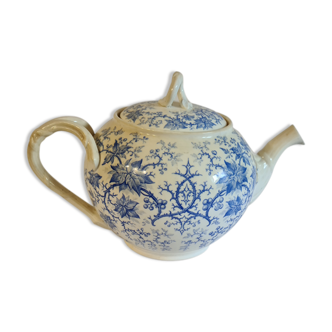 Porcelain De Sarreguemines, Large Porcelain Teapot