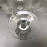 Set of 6 lance model champagne flutes, design made in France from the 1970s.