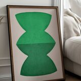 Large painting on paper - abstract painting 50x70cm - JEM - signed Eawy