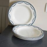 Lot de 4 assiettes terre de fer salins