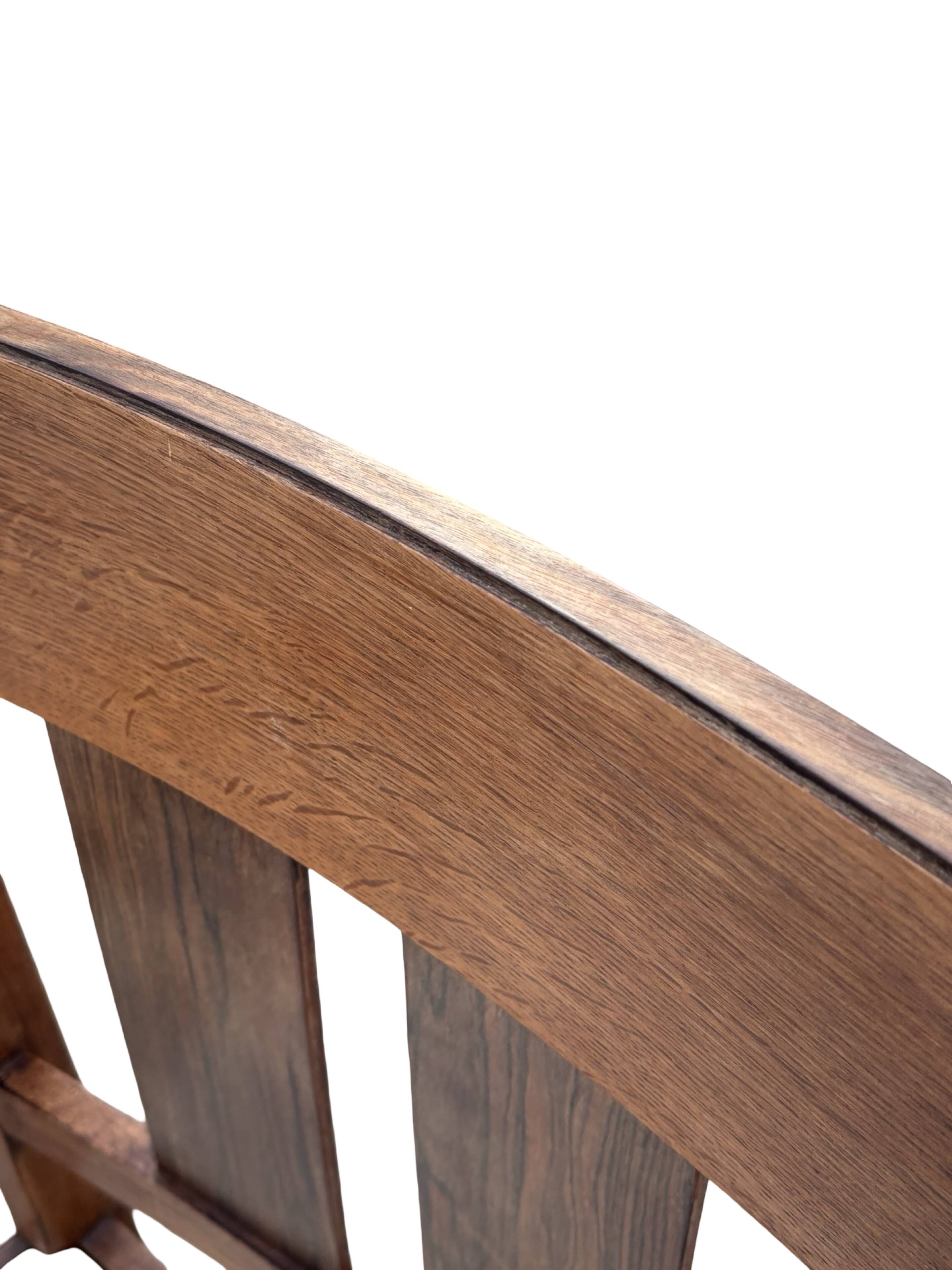 Set of four Art Deco chairs oak Amsterdam School Design 30's