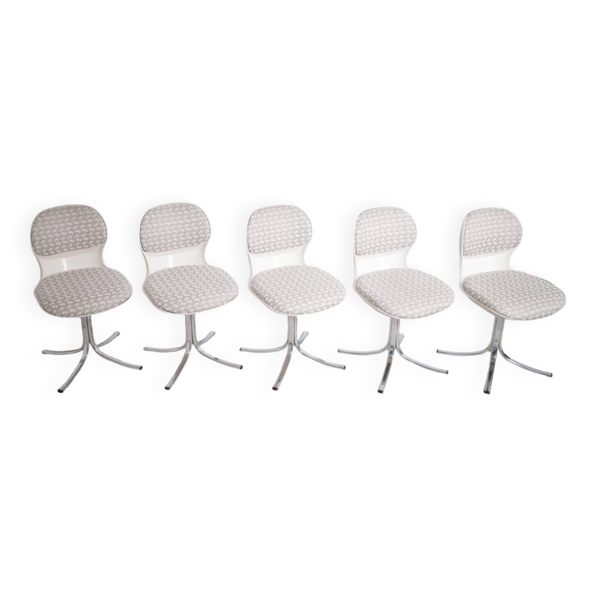 5 x chaises Giroflex 7105 Space Age