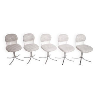5 x chaises Giroflex 7105 Space Age