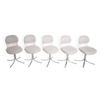 5 x chaises Giroflex 7105 Space Age