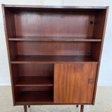 Danish retro vintage library in rosewood with sliding doors from the 1960s.