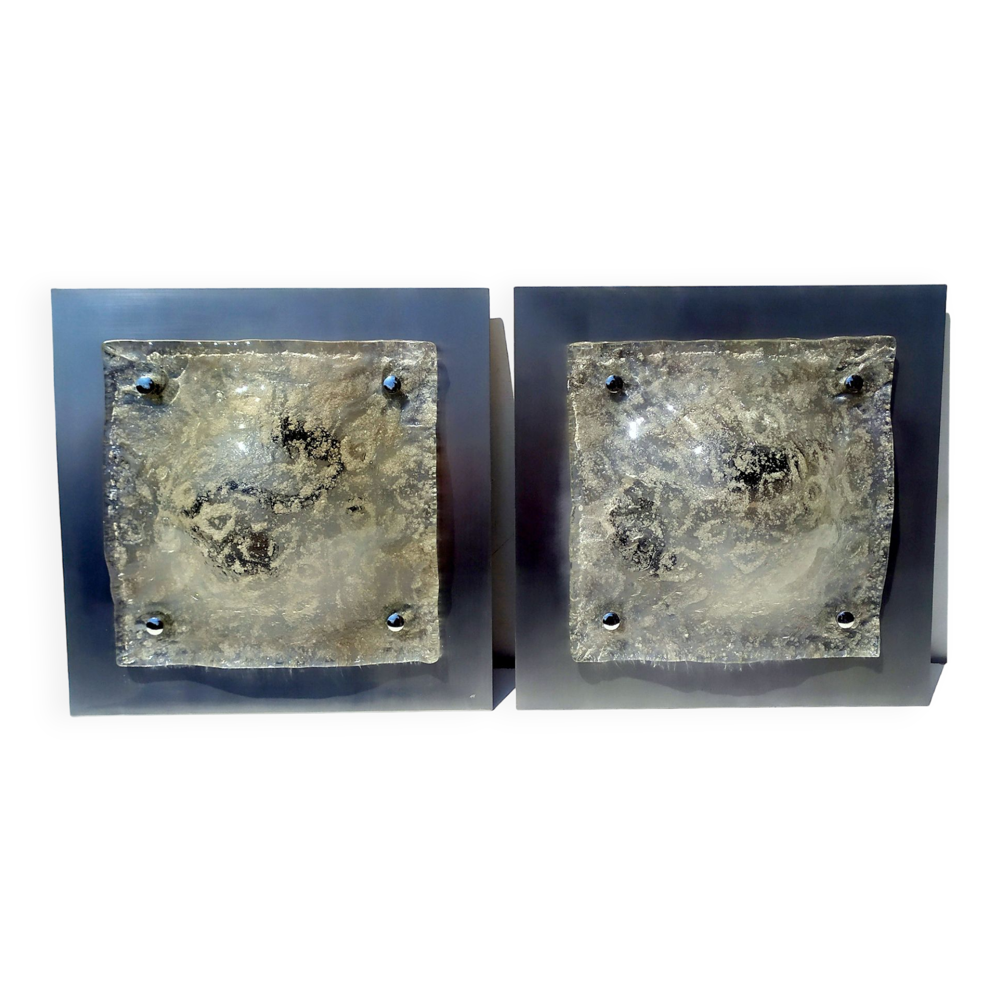 Wall sconces attributed to Carlo Nason for Mazzega, 1970s, Set of 2