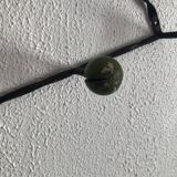 Vintage 1960 coat rack heart 5 ball hooks wood - 60 cm