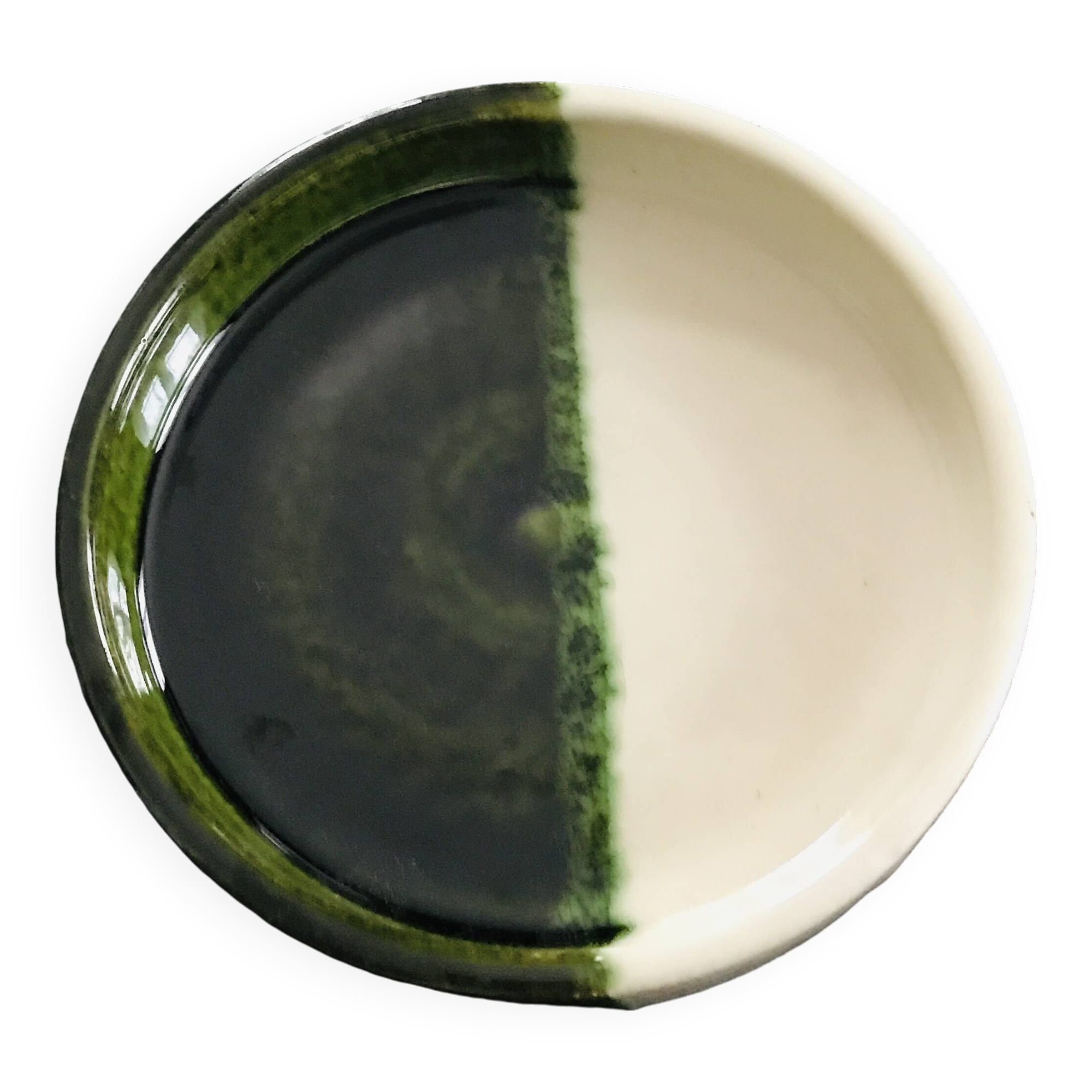 Small two-tone ceramic dish
