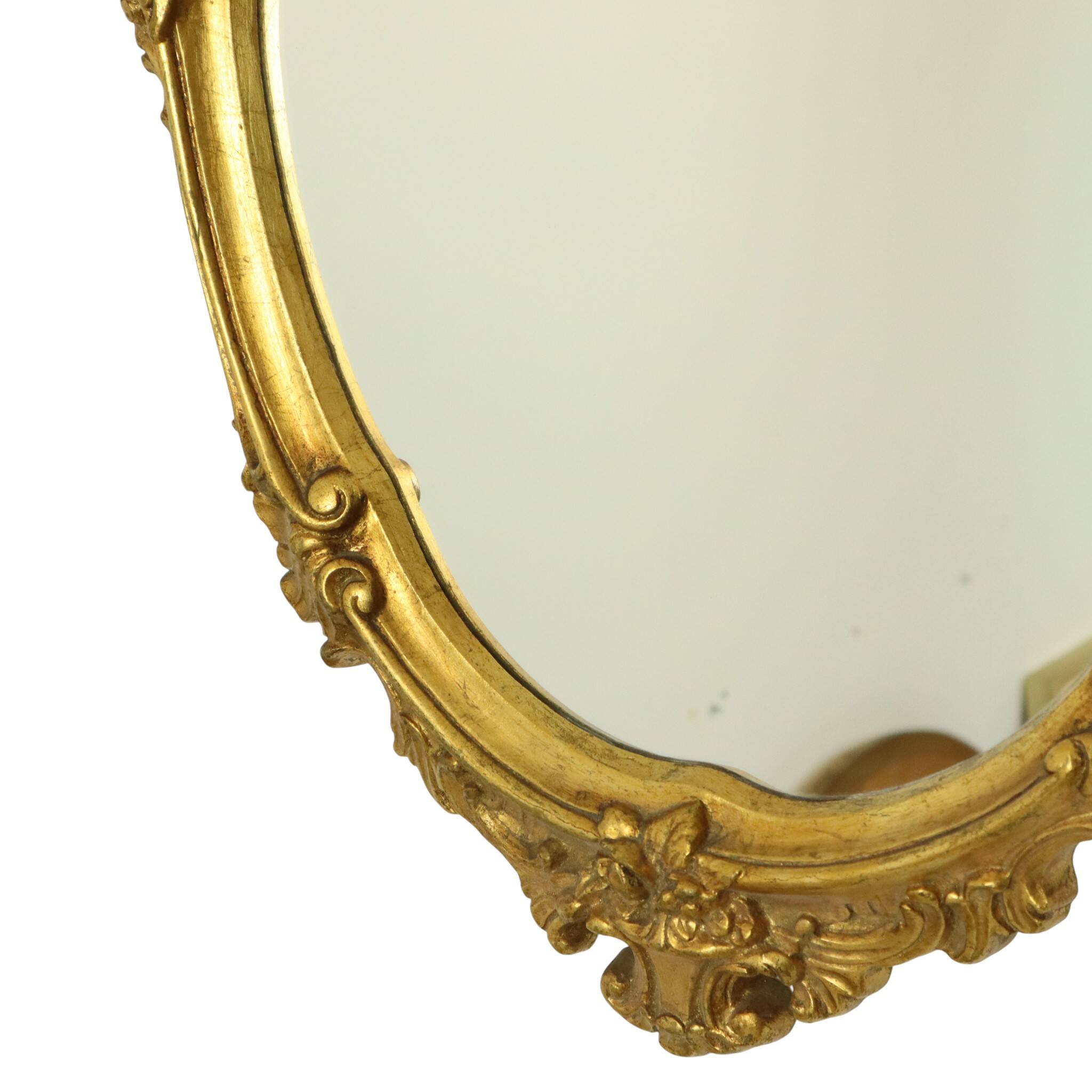 French Classical Gold Mirror Baroque Style Acanthus 76cm