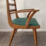 Scandinavian armchair from the 60s in solid beech
