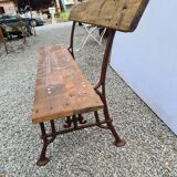 Garden bench in wood and cast iron