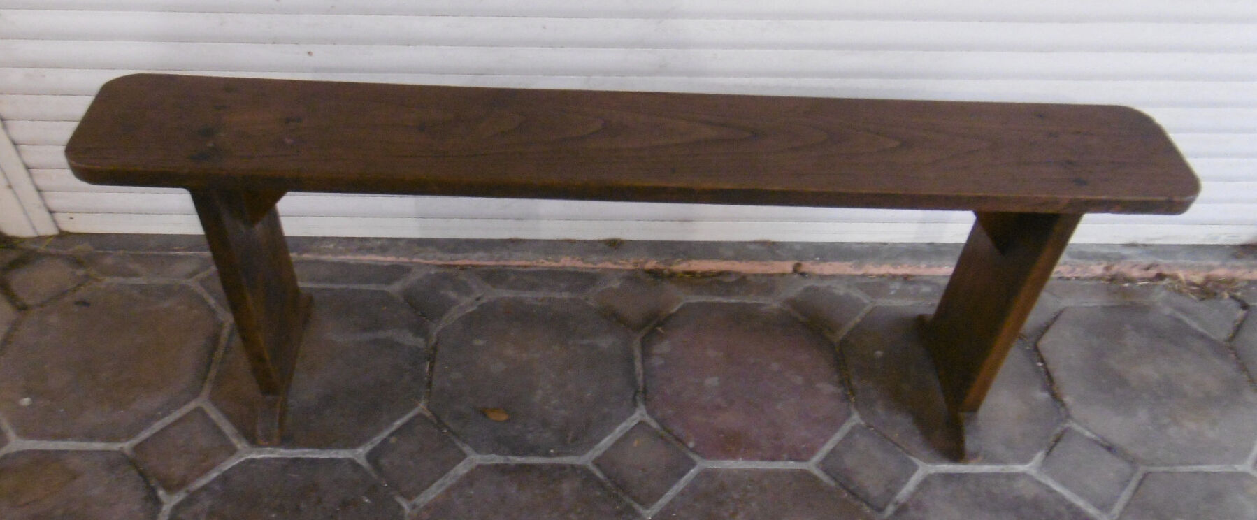 Chapel bench in chestnut wood