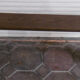 Chapel bench in chestnut wood