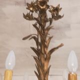 Lustre fleurs de lys en bronze doré fin XIXème