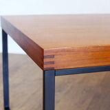 Large teak and metal coffee table