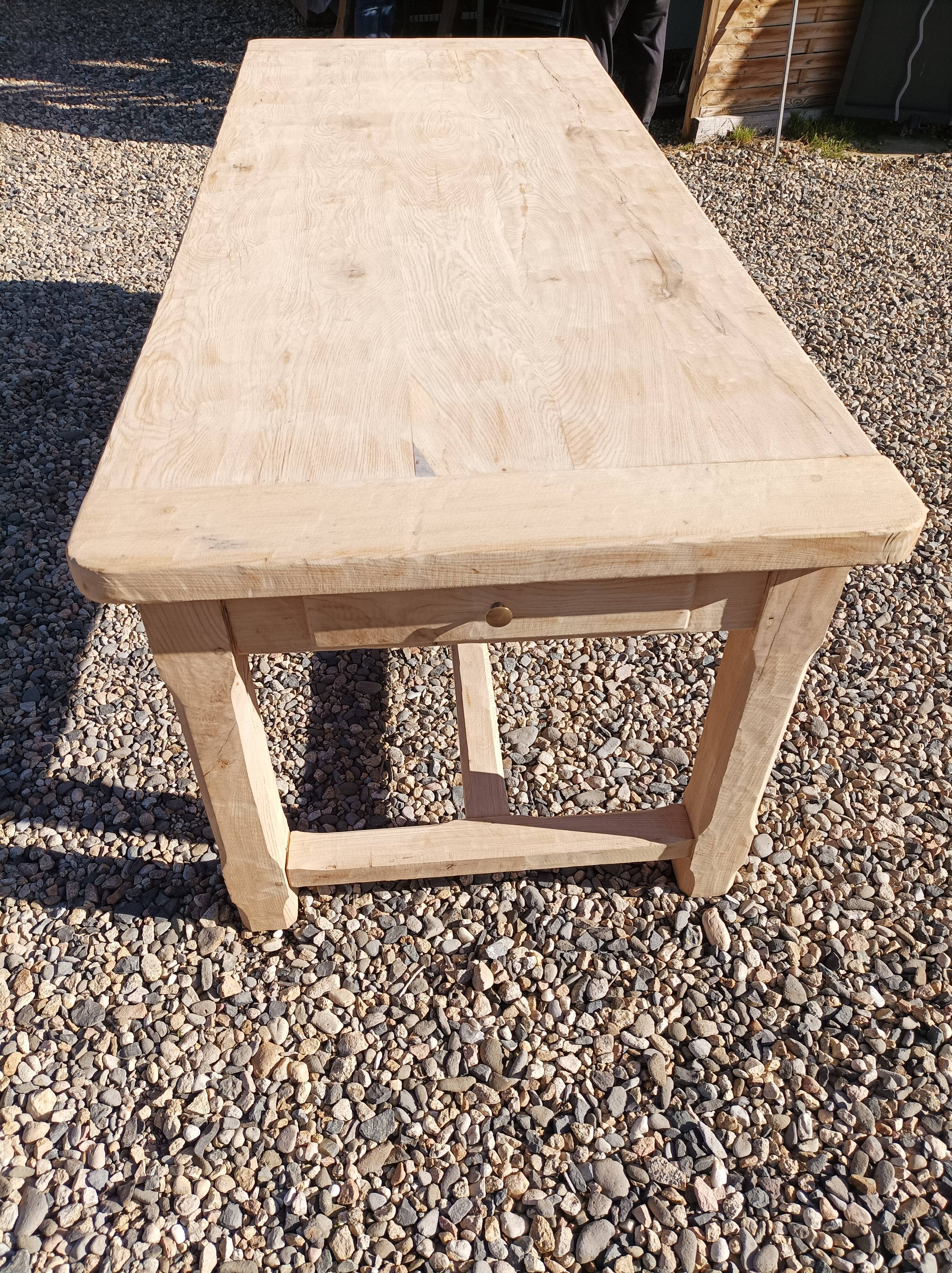 Old solid oak farmhouse table