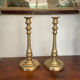 Pair of brass candle holders 28,5cm