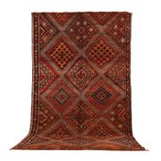 Burgundy Vintage Moroccan Rug 168 x 297 cm, Berber Wool Rug, Handmade Rug