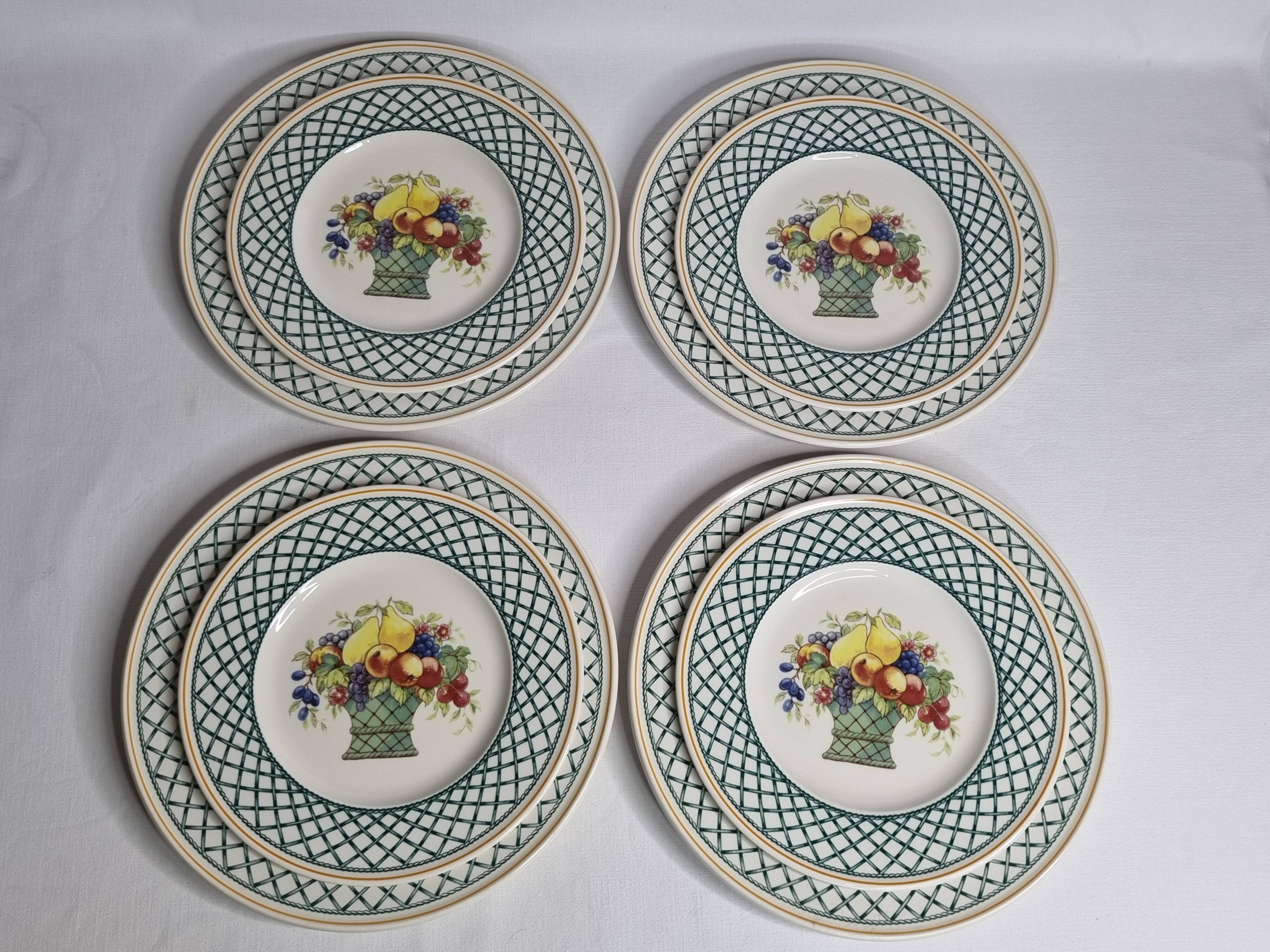 Set of 8 Villeroy & Boch “Basket” Model Plates