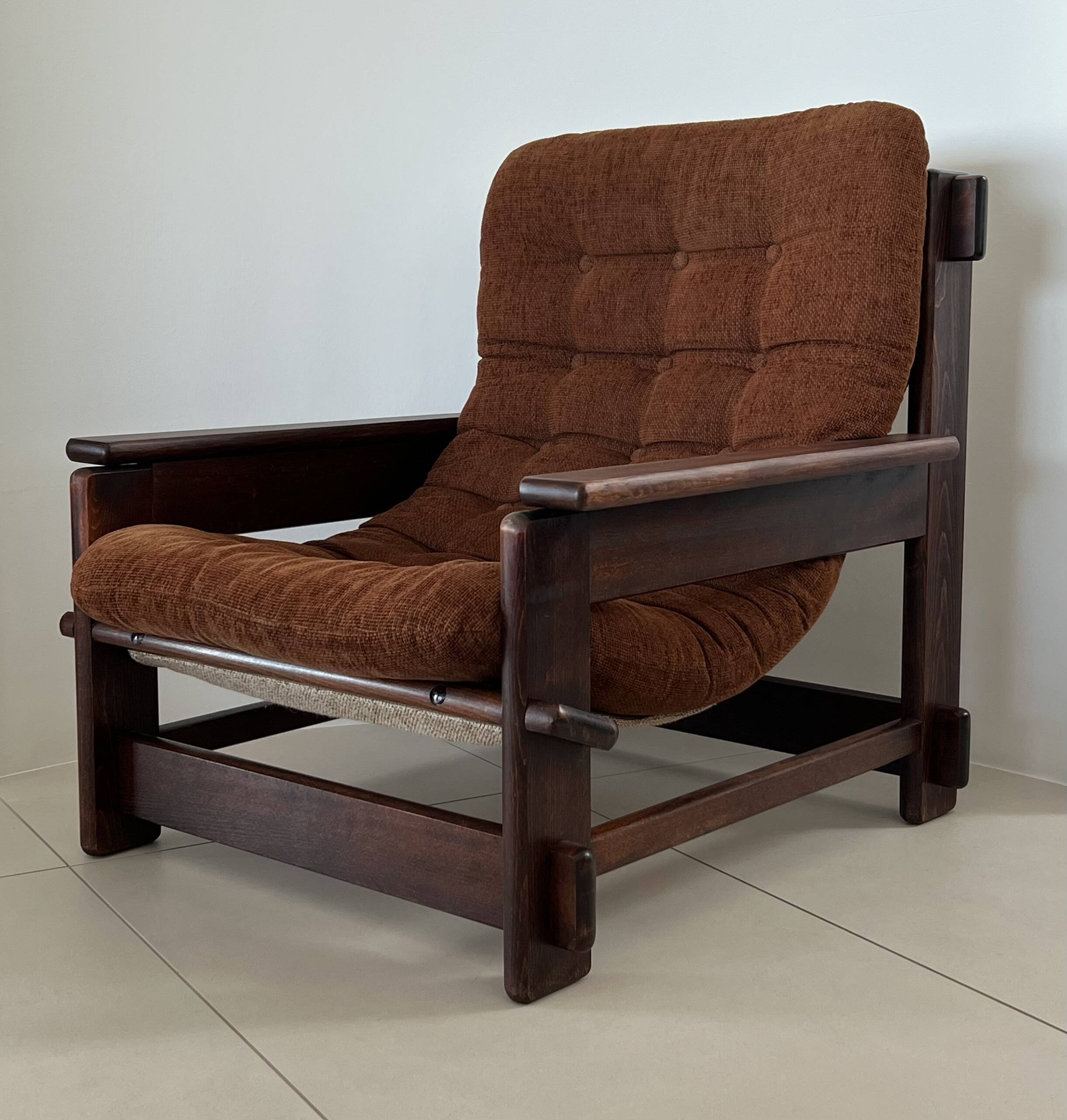 Scandinavian oak armchair, 1960s