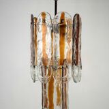 Italian Vintage Murano glass chandelier by Mazzega, model Occhio. Italy '70