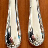 Christofle crossed ribbons, cutlery set for 6 people in new condition, 24 pieces.