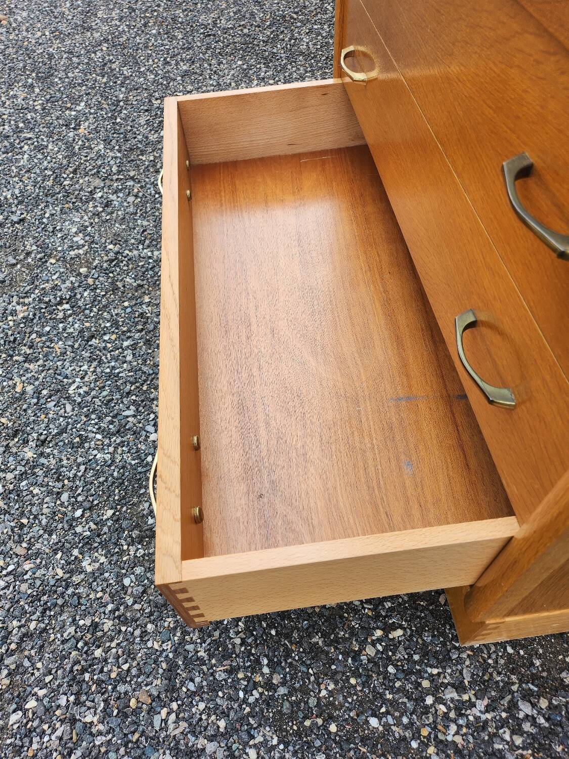 Old vintage rattan oak secretary desk bookcase