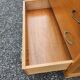 Old vintage rattan oak secretary desk bookcase