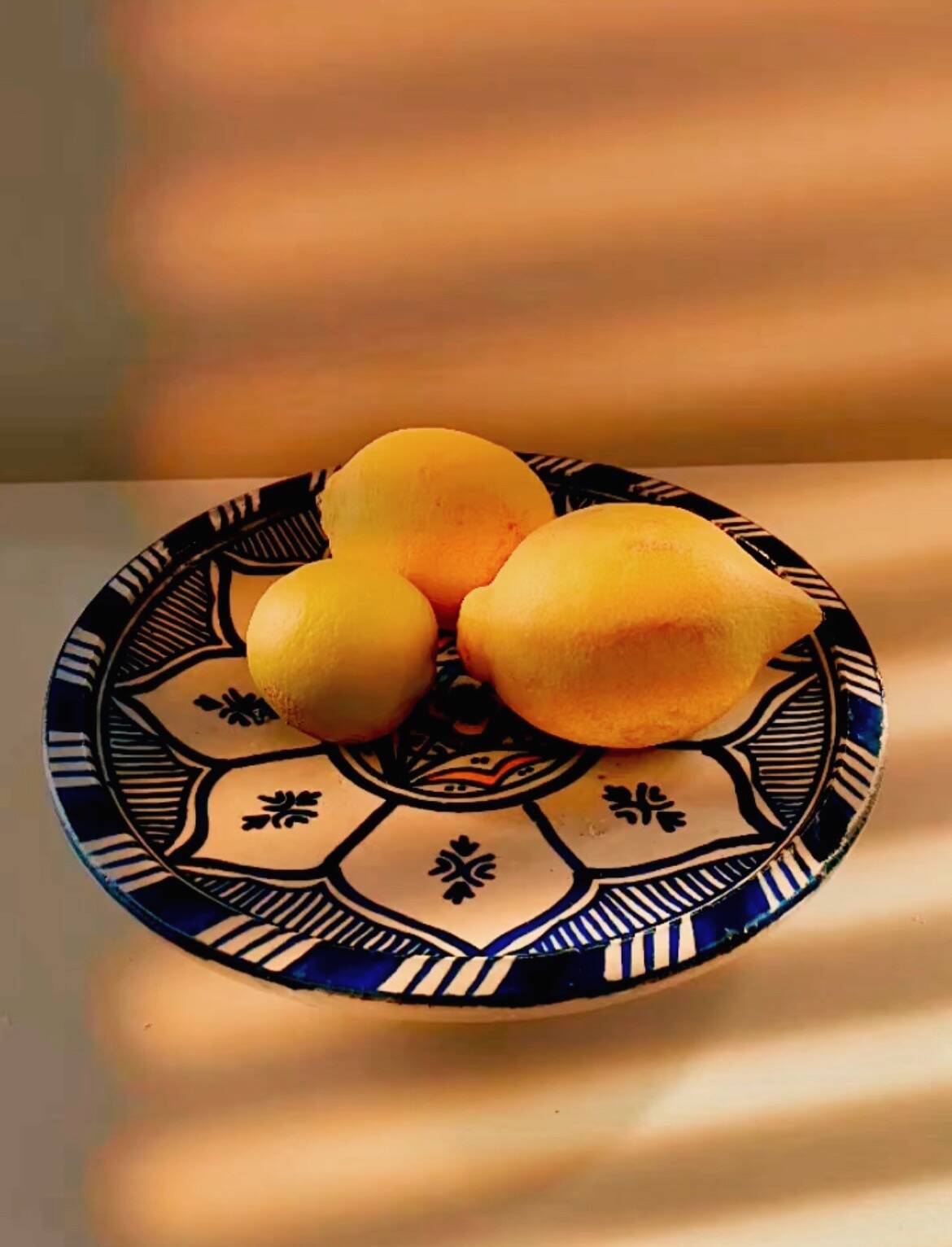 Cobalt blue Moroccan plate