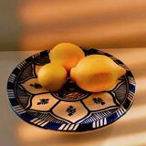 Cobalt blue Moroccan plate