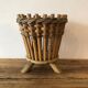 Cache pot en rotin vintage