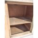 Medicine cabinet in vintage grey patinated wood and red cross