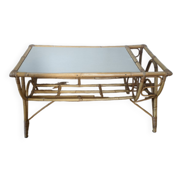 Table basse en rotin