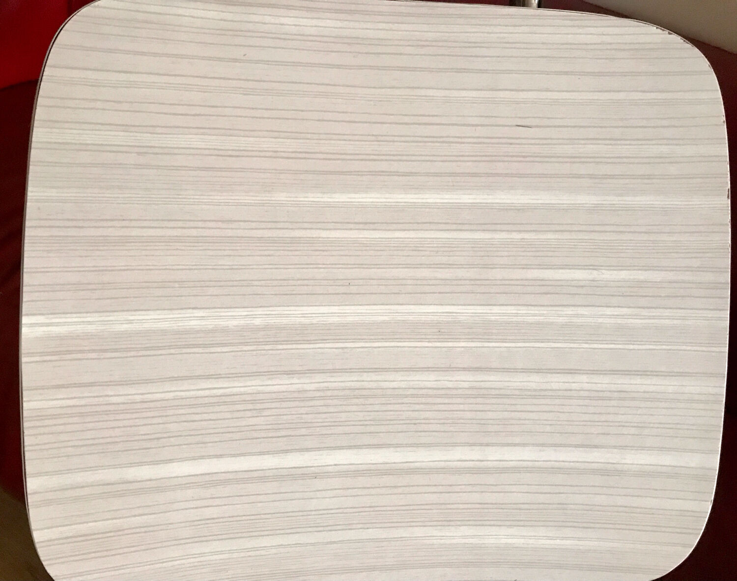 60s Formica chair, white with beige stripes