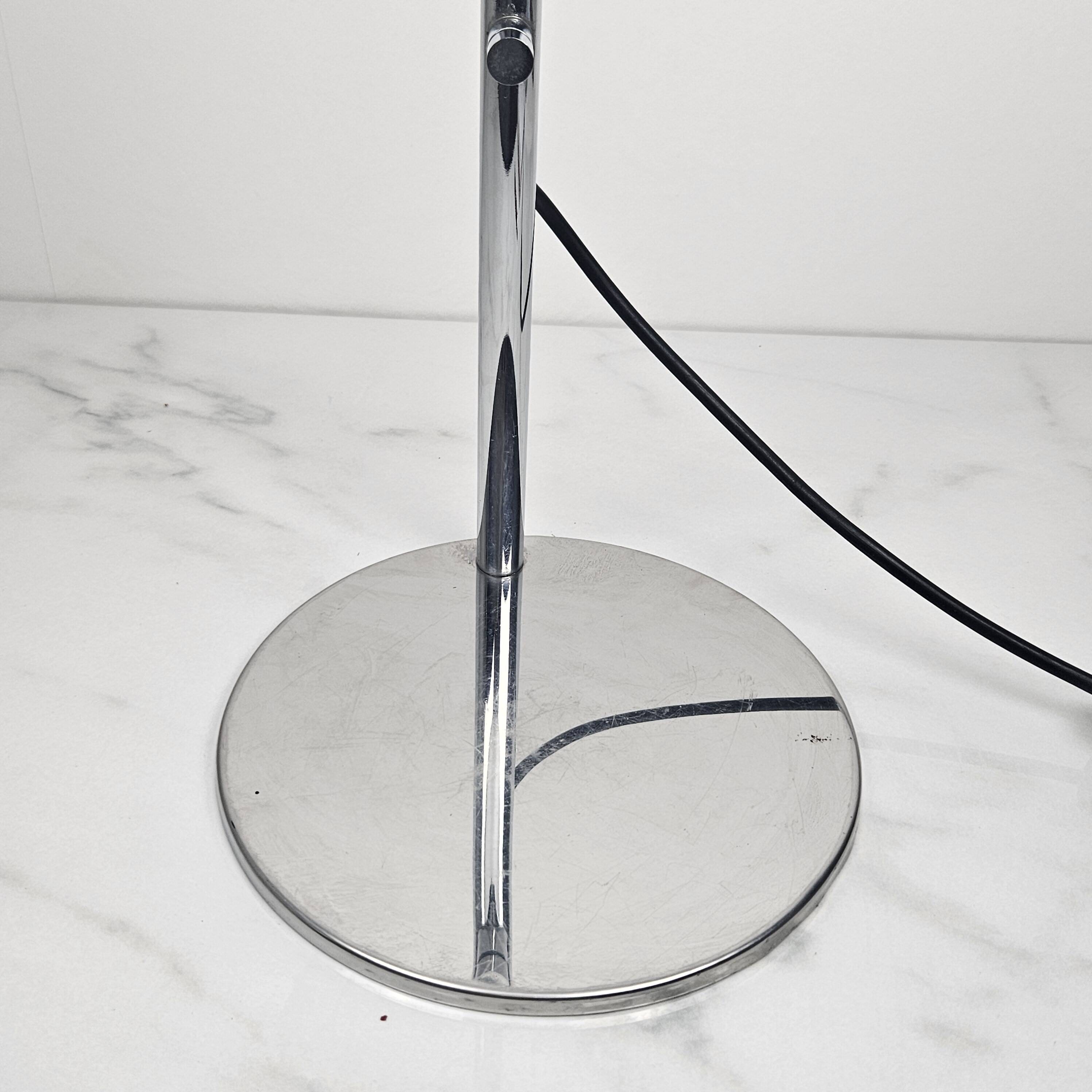 Table Lamp in Chrome And White Acrylic Diffuser, Italy 1970's