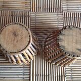 Rattan pots duo