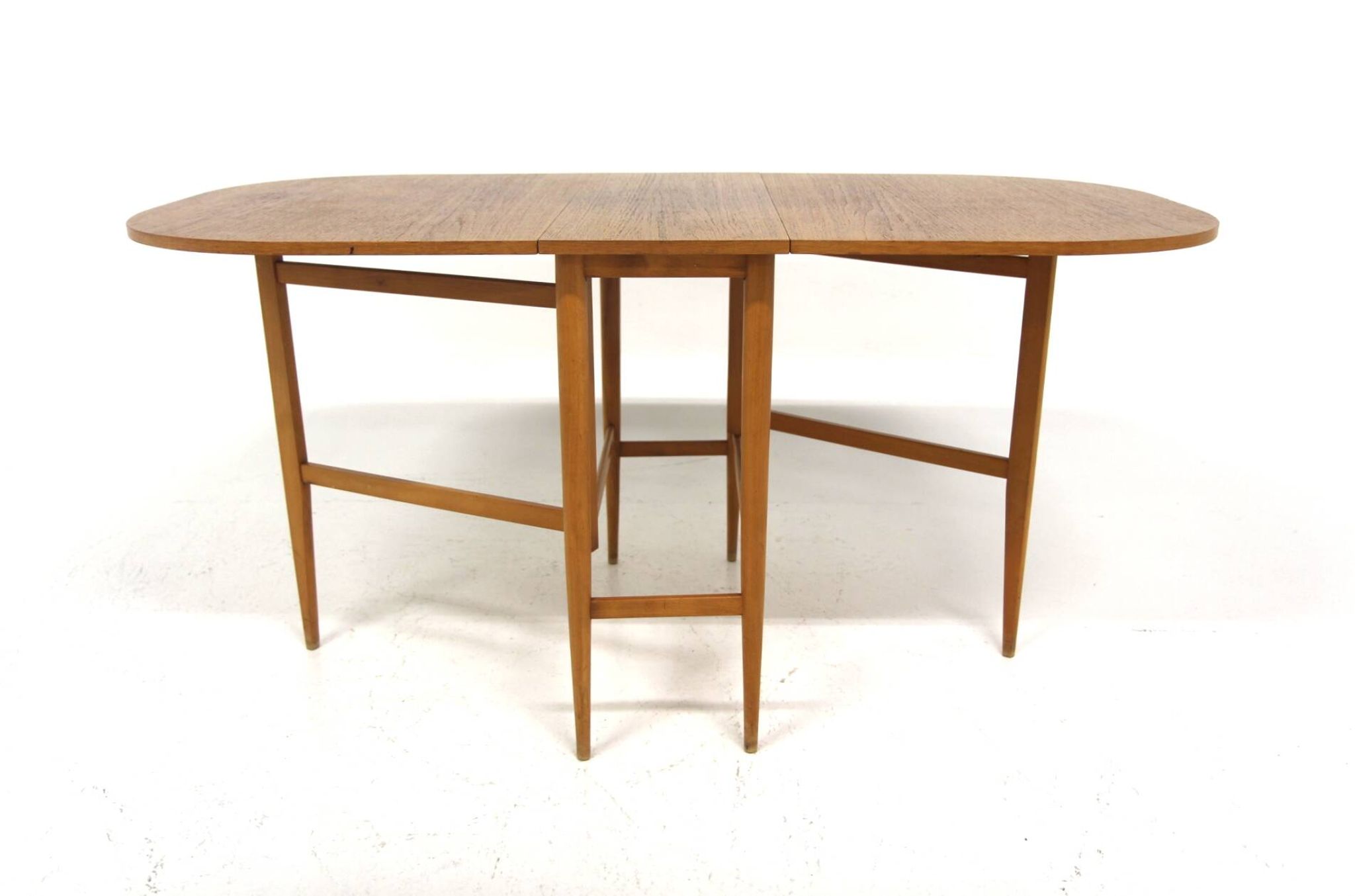 Table de salle à manger en teck à battants, Suède, 1950