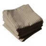 Lot 8 serviettes de table coton vichy beige lin création
