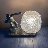 Marble table lamp, boxing, 1930s