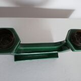 Pair of art-deco ceramic candle holders