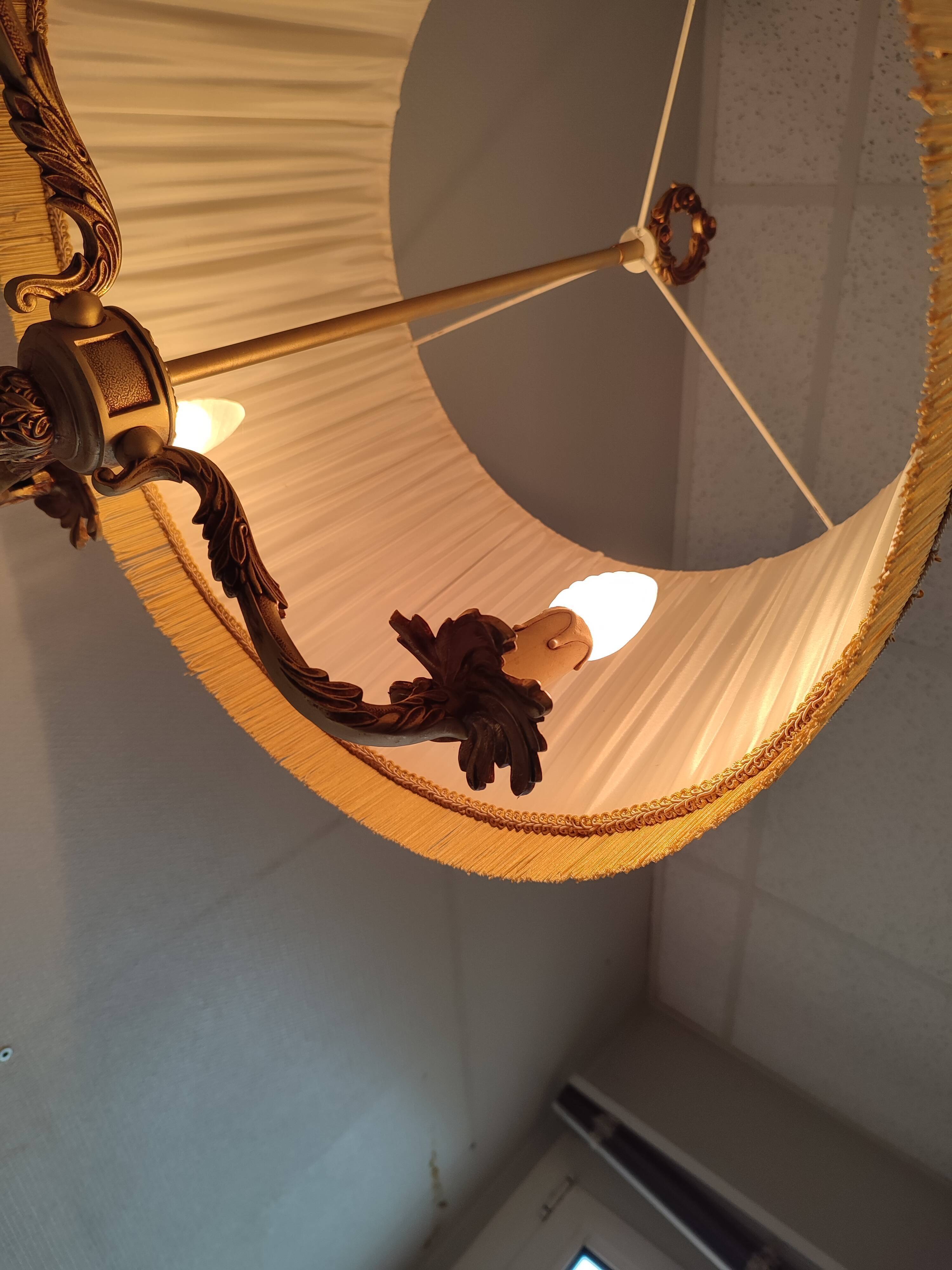 Brass and bronze floor lamp three arms