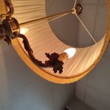 Brass and bronze floor lamp three arms