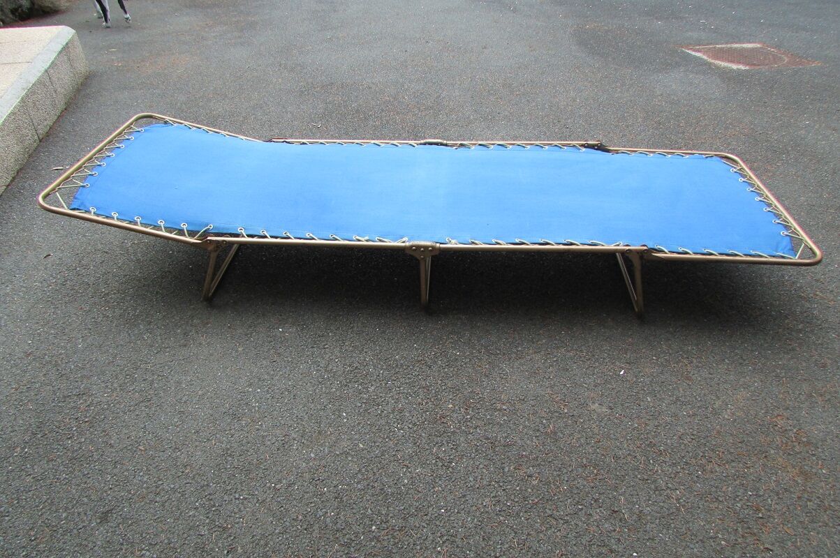 Camp bed, vintage relax, Lafuma foldable extra bed
