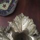Carved vine leaf bougeoir, late 19th century